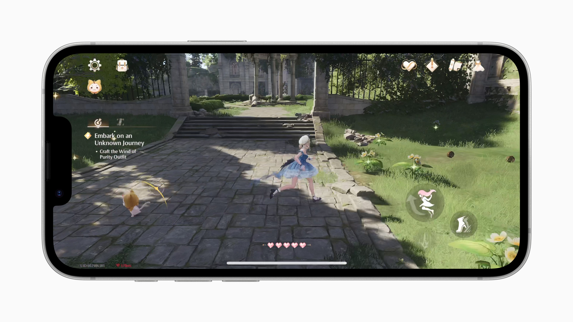 Tela do iPhone 16e com jogos