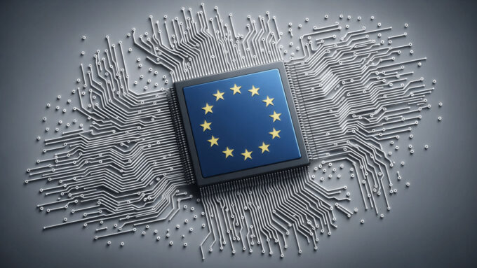UE lidera esforços pela regulação global das IAs, que os EUA rejeitam em favor de suas big techs (Crédito: Dall-E/OpenAI)