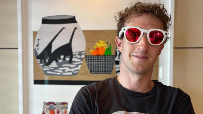Mark Zuckerbeg posa com os óculos inteligentes Oakley Meta (Crédito: Mark Zuckerberg/Instagram)