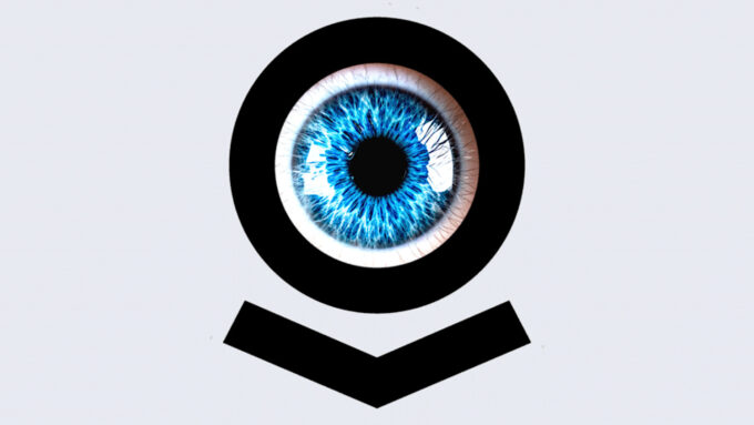 Logo da Palantir estilizado com um olho humano, passando a ideia de que a companhia observa a tudo e a todos (Crédito: Reprodução/Palantir Technologies/Electronic Frontier Foundation)
