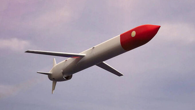Representação artística do ICBM Skyfall (Crédito: Reprodução/TV1)