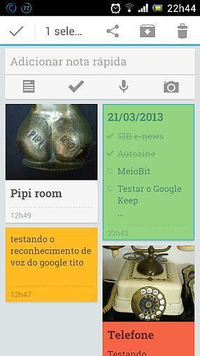 Google Keep Android app
