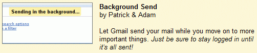 Background Send, novo experimento do Gmail Labs.
